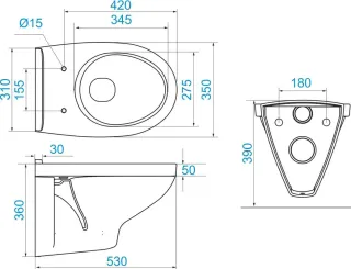 Унитаз подвесной Santek Бореаль 1WH301977 белый